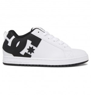 DC Court Graffik Tenisky Panske Biele Čierne | DC Shoes Slovensko 37PZSONXK