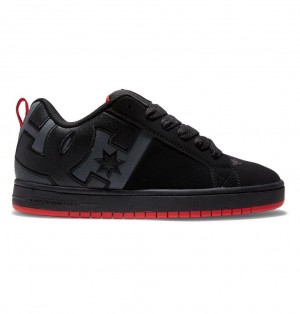 DC Court Graffik Tenisky Panske Čierne Siva Červené | DC Shoes Slovensko 89CZNKAIU