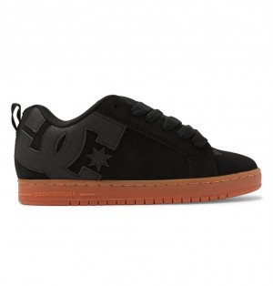 DC Court Graffik Tenisky Panske Čierne Tmavo Čokoláda | DC Shoes Slovensko 95WEQCPGL