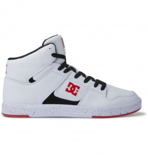 DC Cure Vysoke Tenisky Panske Biele Červené Čierne | DC Shoes Slovensko 04NUXYFQD