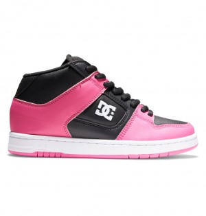 DC Manteca 4 MID Mid-Top Tenisky Damske Čierne Ruzove | DC Shoes Slovensko 38ONBMFTU