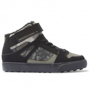 DC Pureized Tenisky Detske Olivovo Zelená | DC Shoes Slovensko 21LZTDMHO