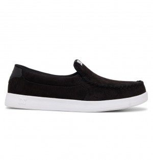 DC Villain Slip On Tenisky Panske Čierne Biele | DC Shoes Slovensko 19KMAFDRX