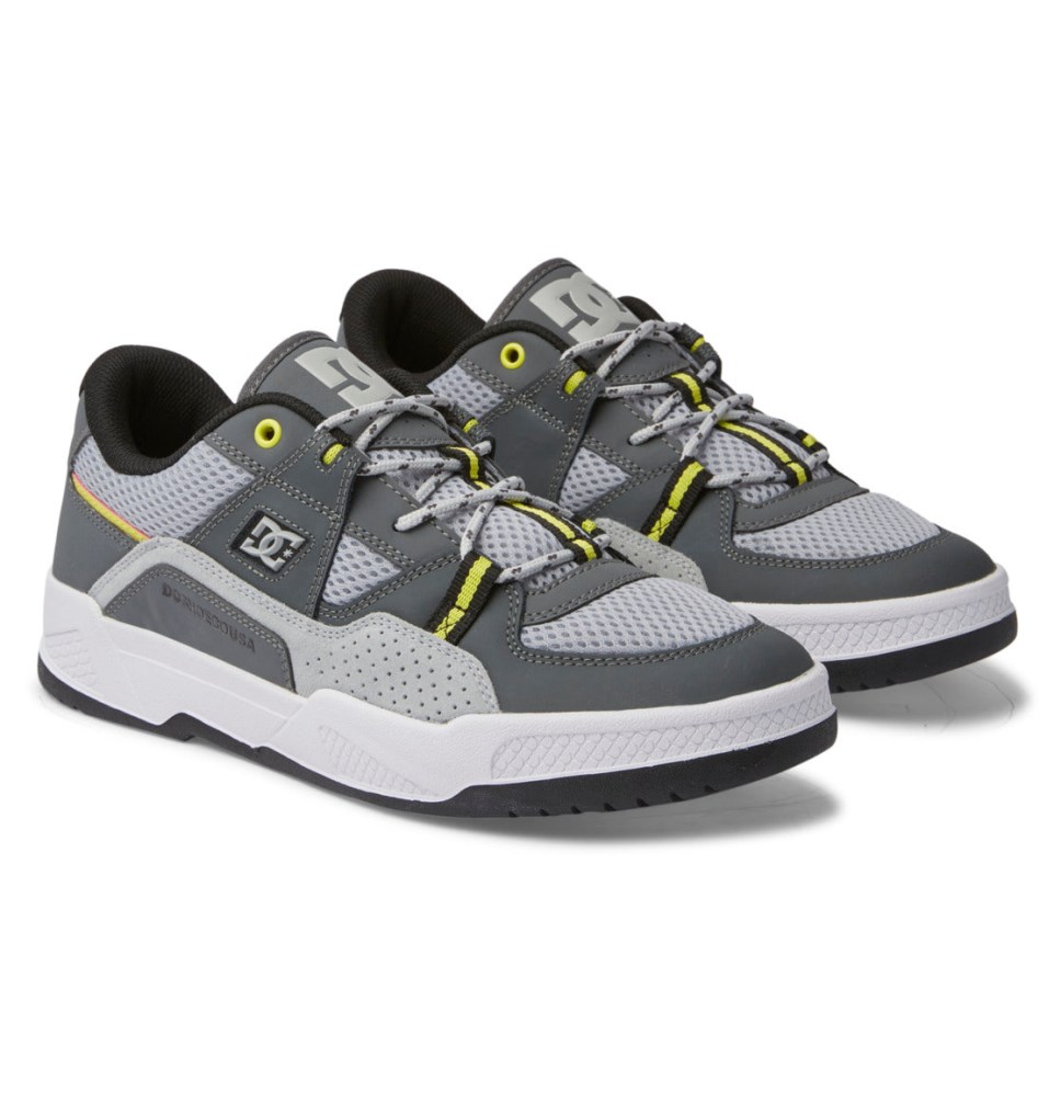 DC Construct Tenisky Panske Biele Siva Žlté | DC Shoes Slovensko 20FWIPVXY