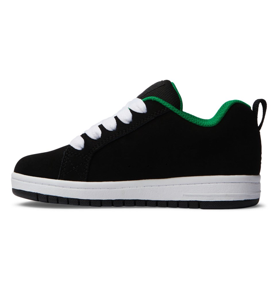 DC Court Graffik Tenisky Detske Čierne Zelene | DC Shoes Slovensko 50LONIWXV