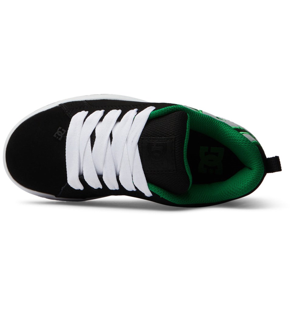 DC Court Graffik Tenisky Detske Čierne Zelene | DC Shoes Slovensko 50LONIWXV