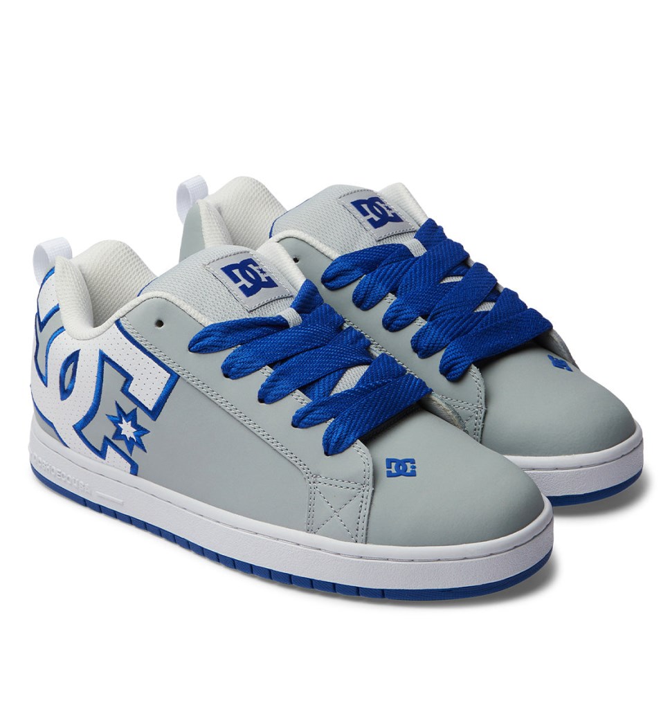 DC Court Graffik Tenisky Panske Siva Modre Biele | DC Shoes Slovensko 17CBQYPJW