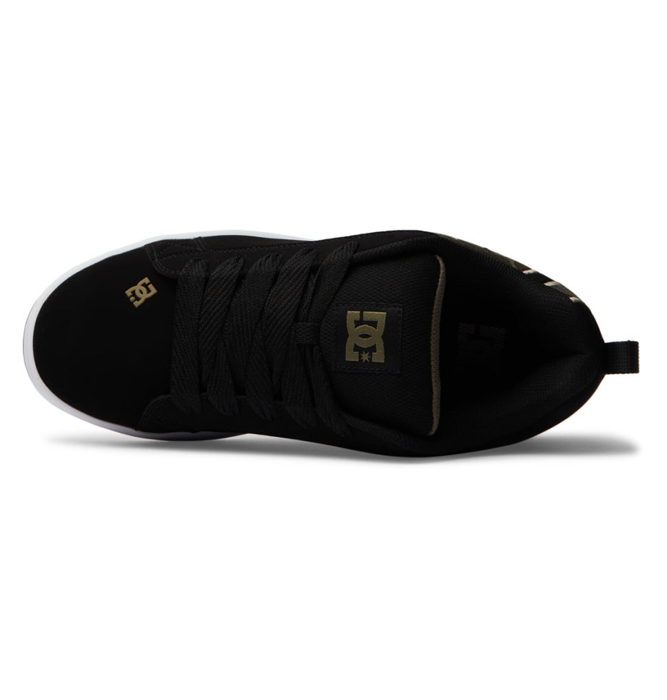 DC Court Graffik Tenisky Panske Čierne Zelene | DC Shoes Slovensko 39BAXREHC