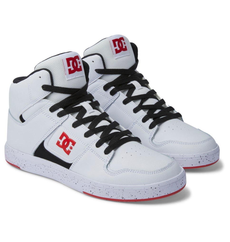 DC Cure Vysoke Tenisky Panske Biele Červené Čierne | DC Shoes Slovensko 04NUXYFQD