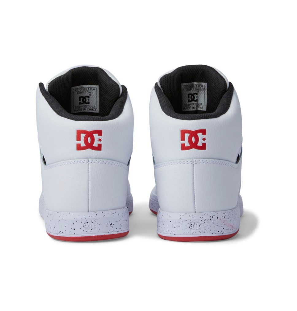 DC Cure Vysoke Tenisky Panske Biele Červené Čierne | DC Shoes Slovensko 04NUXYFQD