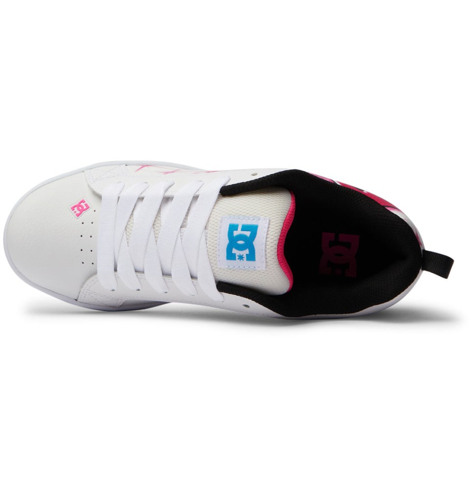 DC Graffiti Print Court Graffik Tenisky Damske Svetlo Ruzove | DC Shoes Slovensko 57CJIVXPA