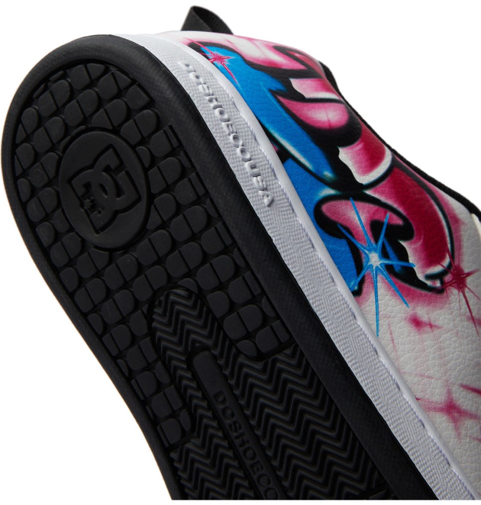 DC Graffiti Print Court Graffik Tenisky Damske Svetlo Ruzove | DC Shoes Slovensko 57CJIVXPA