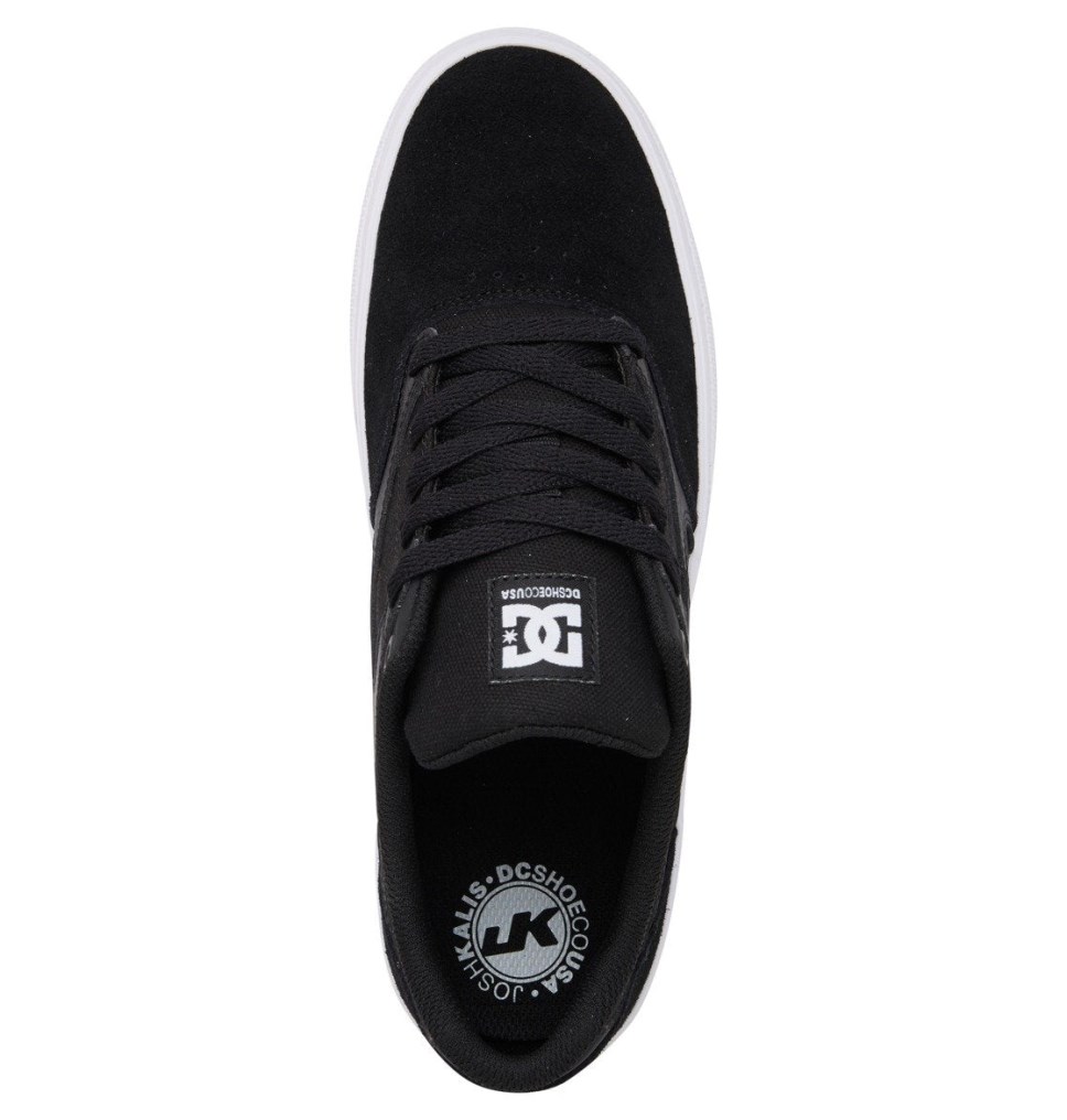 DC Kalis Vulc Tenisky Panske Čierne Biele | DC Shoes Slovensko 58OECRNLT