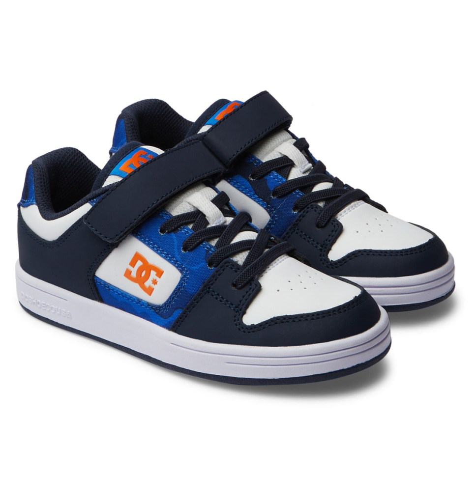 DC Manteca 4 Elastic Lace Tenisky Detske Modre Oranžové | DC Shoes Slovensko 23JQBINPL
