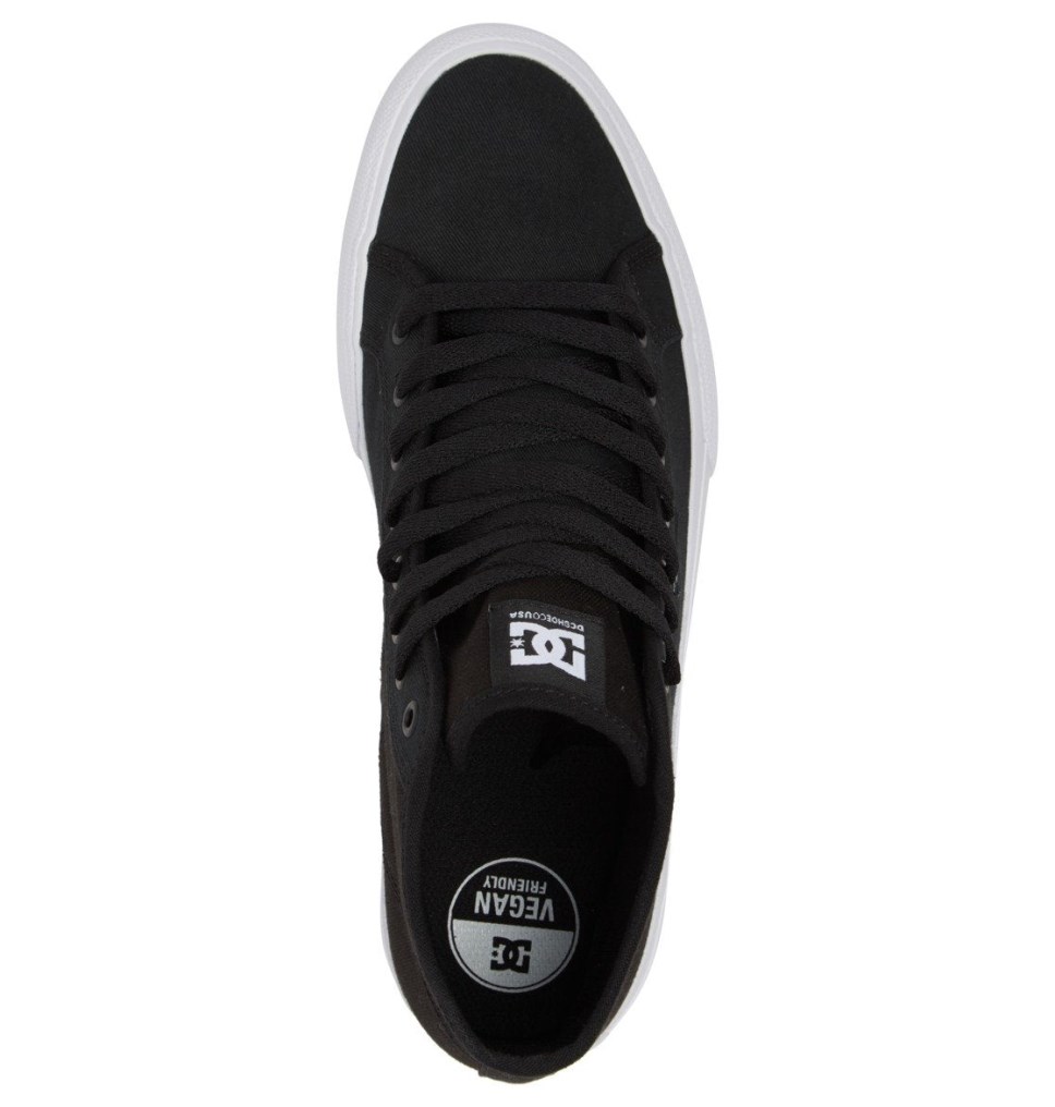 DC Manual HI Textile Vysoke Tenisky Panske Čierne Biele | DC Shoes Slovensko 62ARMZSYT
