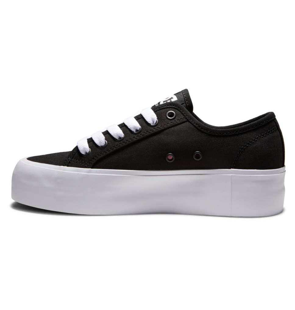 DC Manual Platform Tenisky Damske Čierne Biele | DC Shoes Slovensko 27QEUMTJR