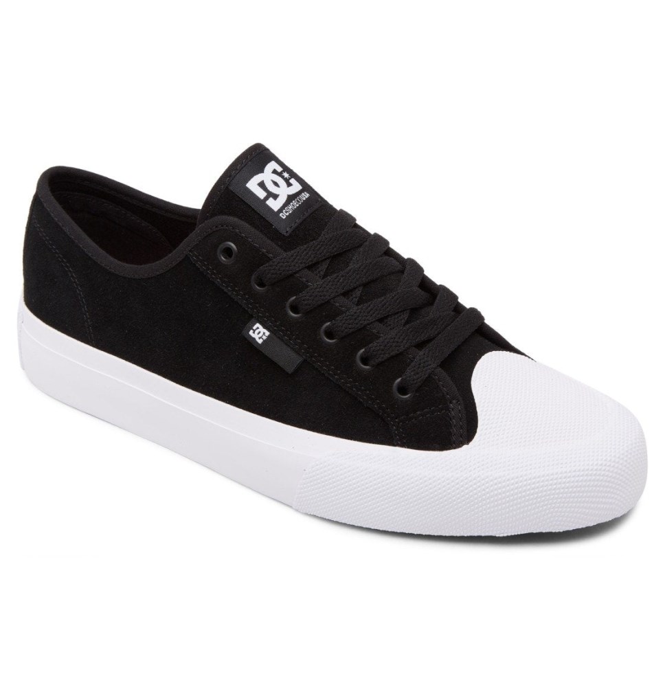 DC Manual RT S Skate Topanky Panske Čierne Biele | DC Shoes Slovensko 82SKFVPUR