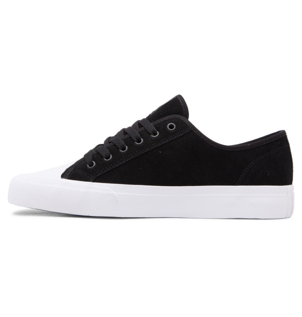 DC Manual RT S Skate Topanky Panske Čierne Biele | DC Shoes Slovensko 82SKFVPUR