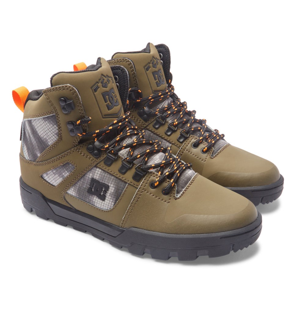 DC Pure High-Top Water-Resistant Zimne Topanky Panske Olivovo Zelená Čierne | DC Shoes Slovensko 68LATJZYQ