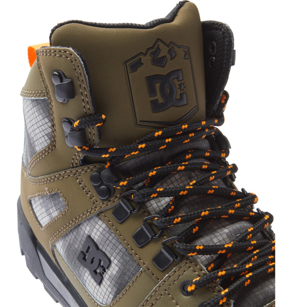 DC Pure High-Top Water-Resistant Zimne Topanky Panske Olivovo Zelená Čierne | DC Shoes Slovensko 68LATJZYQ