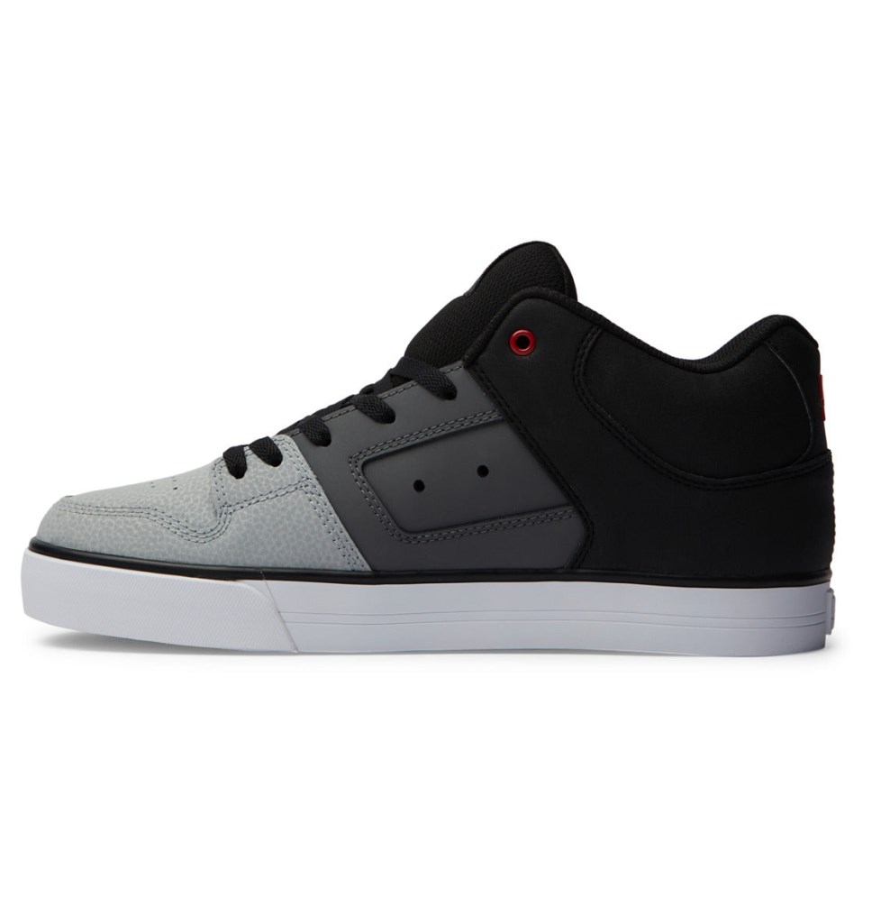 DC Pure MID Mid-Top Tenisky Panske Čierne Siva | DC Shoes Slovensko 80SPEQOTR
