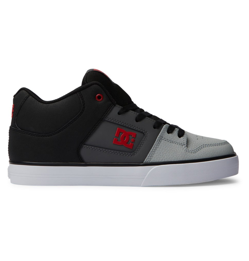 DC Pure MID Mid-Top Tenisky Panske Čierne Siva | DC Shoes Slovensko 80SPEQOTR