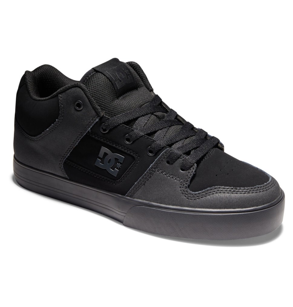DC Pure MID Mid-Top Tenisky Panske Čierne | DC Shoes Slovensko 27MPOLYWN