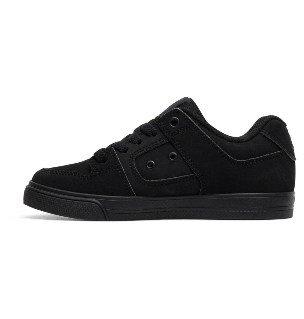 DC Pure Tenisky Detske Čierne | DC Shoes Slovensko 75MUZGXCB