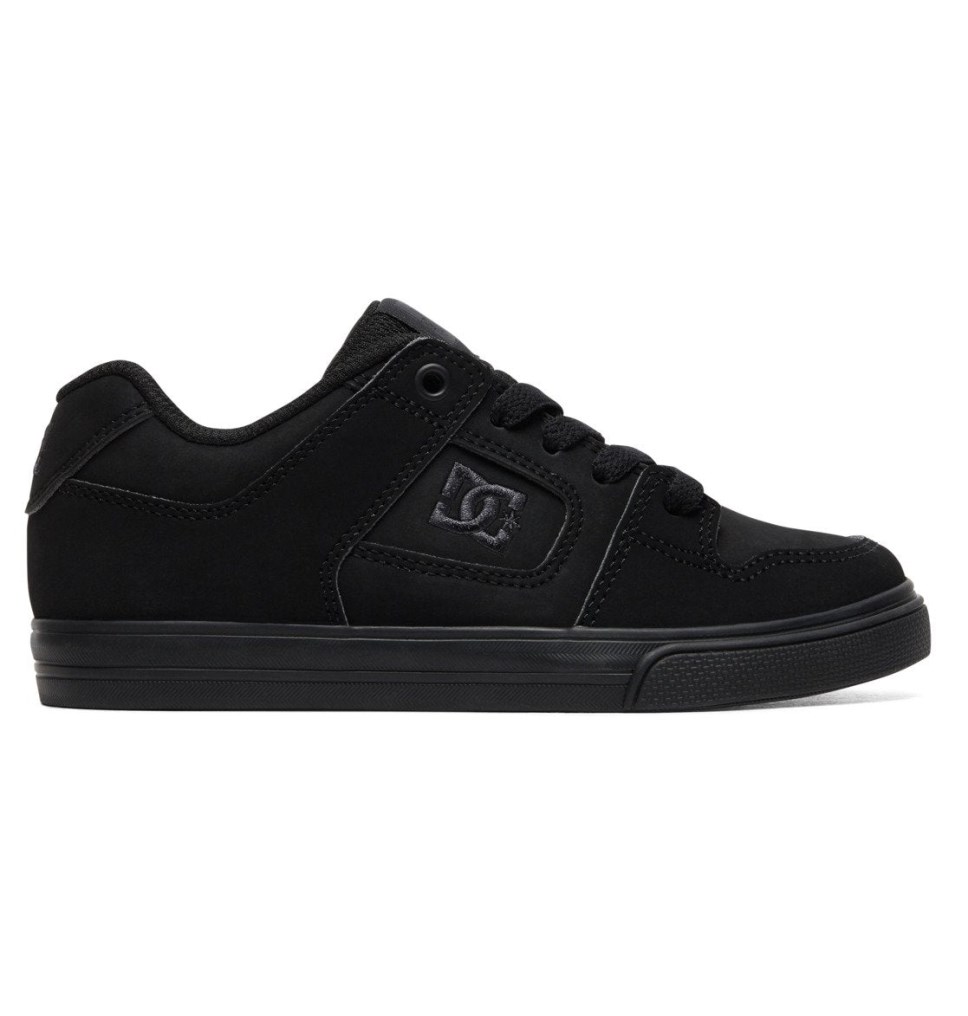DC Pure Tenisky Detske Čierne | DC Shoes Slovensko 75MUZGXCB