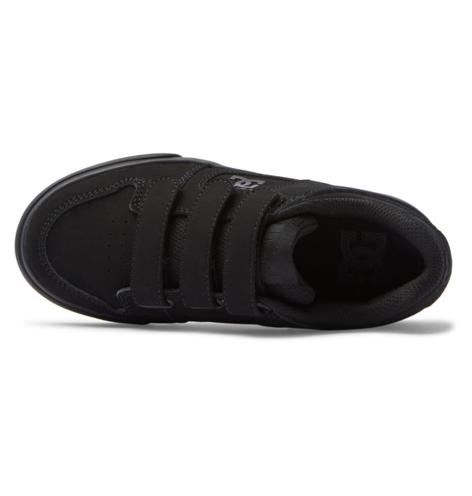 DC Pure Velcro Tenisky Detske Čierne | DC Shoes Slovensko 80YHFLZOM