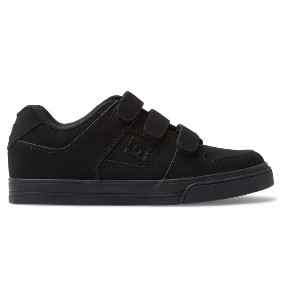 DC Pure Velcro Tenisky Detske Čierne | DC Shoes Slovensko 80YHFLZOM