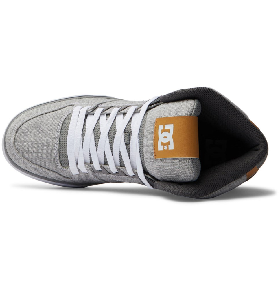 DC Pure Vysoke Tenisky Panske Siva Biele | DC Shoes Slovensko 04JICRUBD
