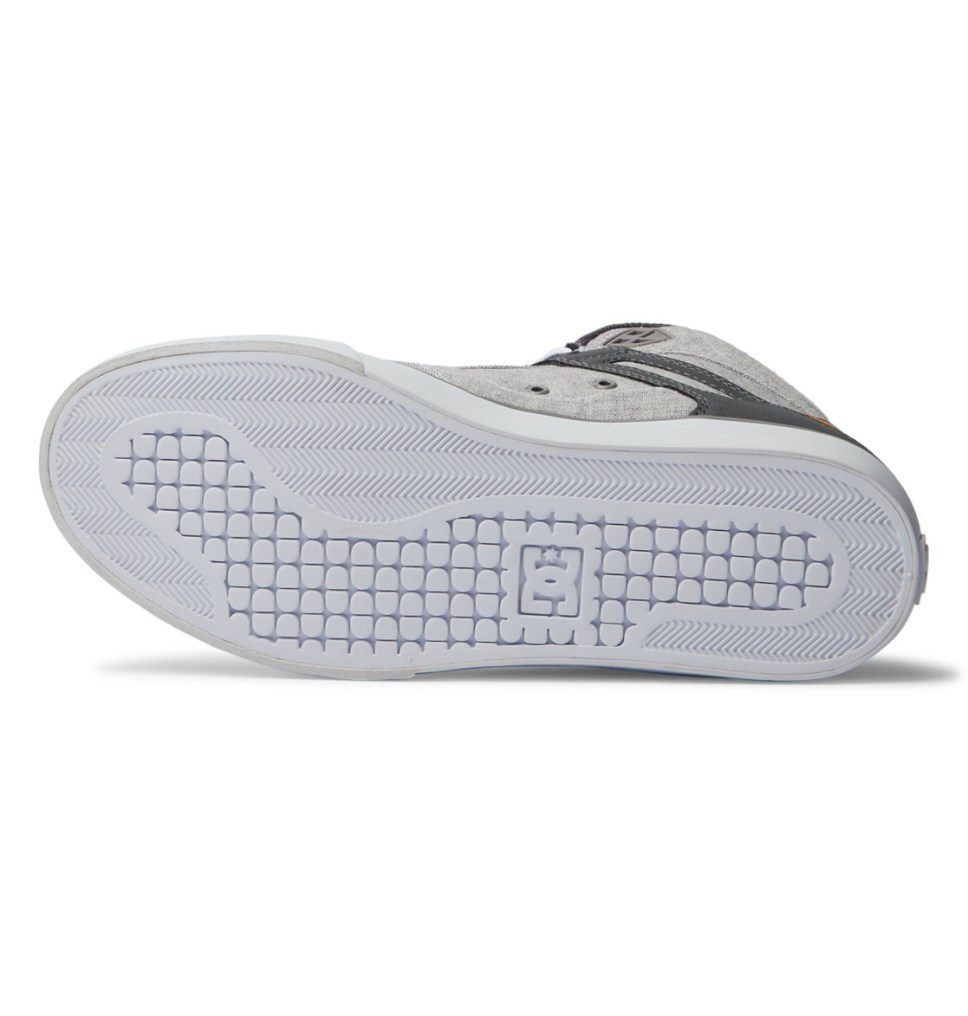 DC Pure Vysoke Tenisky Panske Siva Biele | DC Shoes Slovensko 04JICRUBD