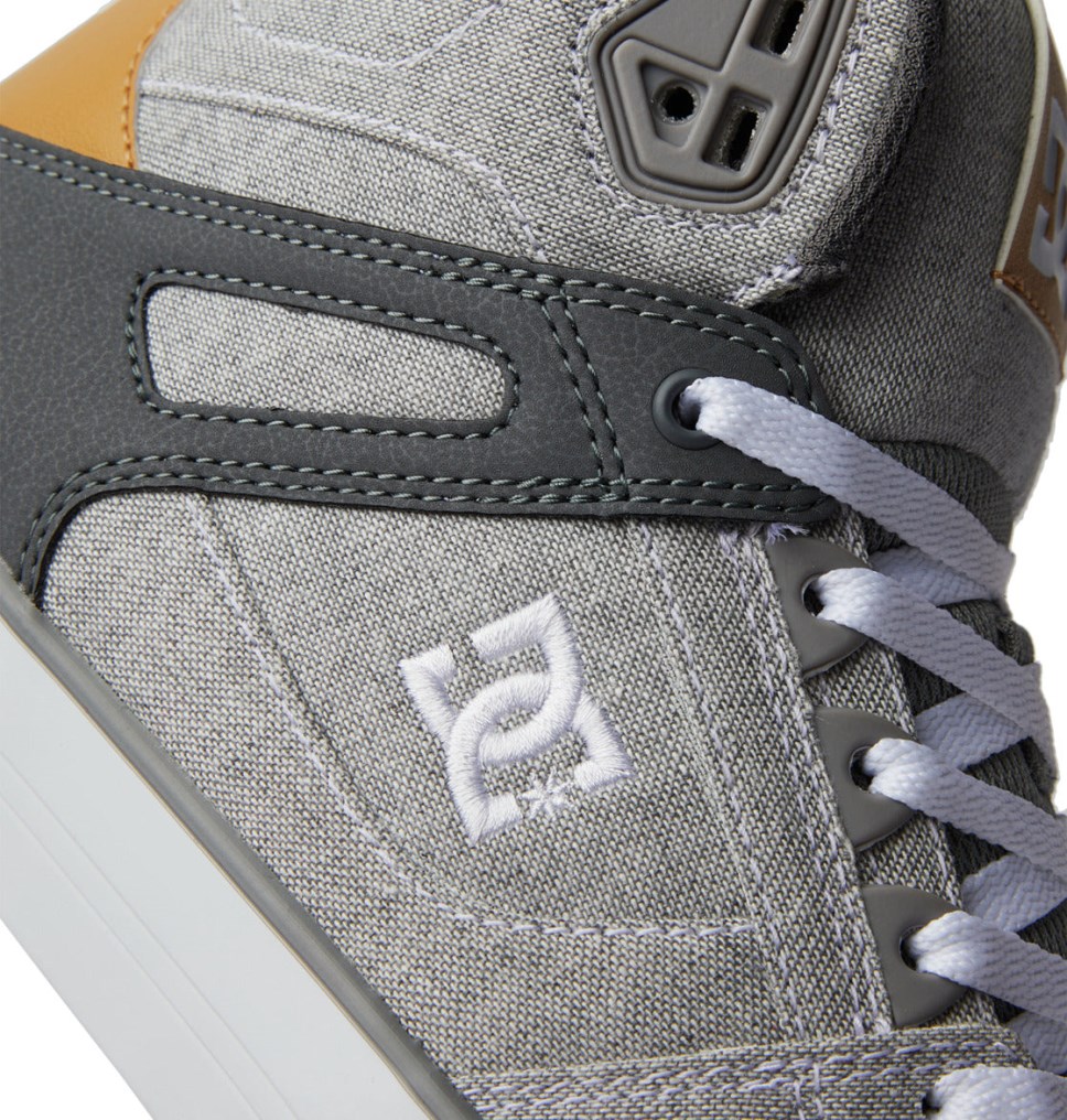 DC Pure Vysoke Tenisky Panske Siva Biele | DC Shoes Slovensko 04JICRUBD