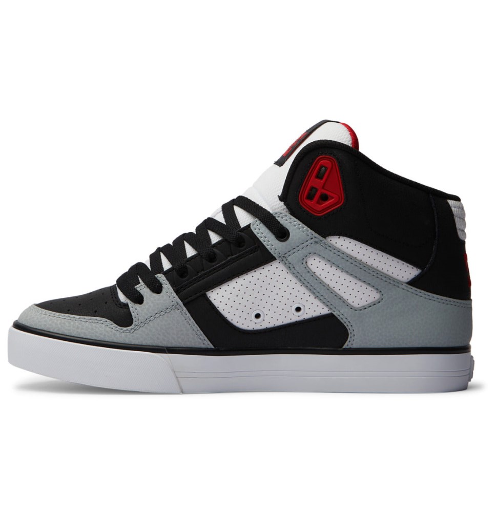 DC Pure Vysoke Tenisky Panske Čierne Siva Červené | DC Shoes Slovensko 72HVESIFO