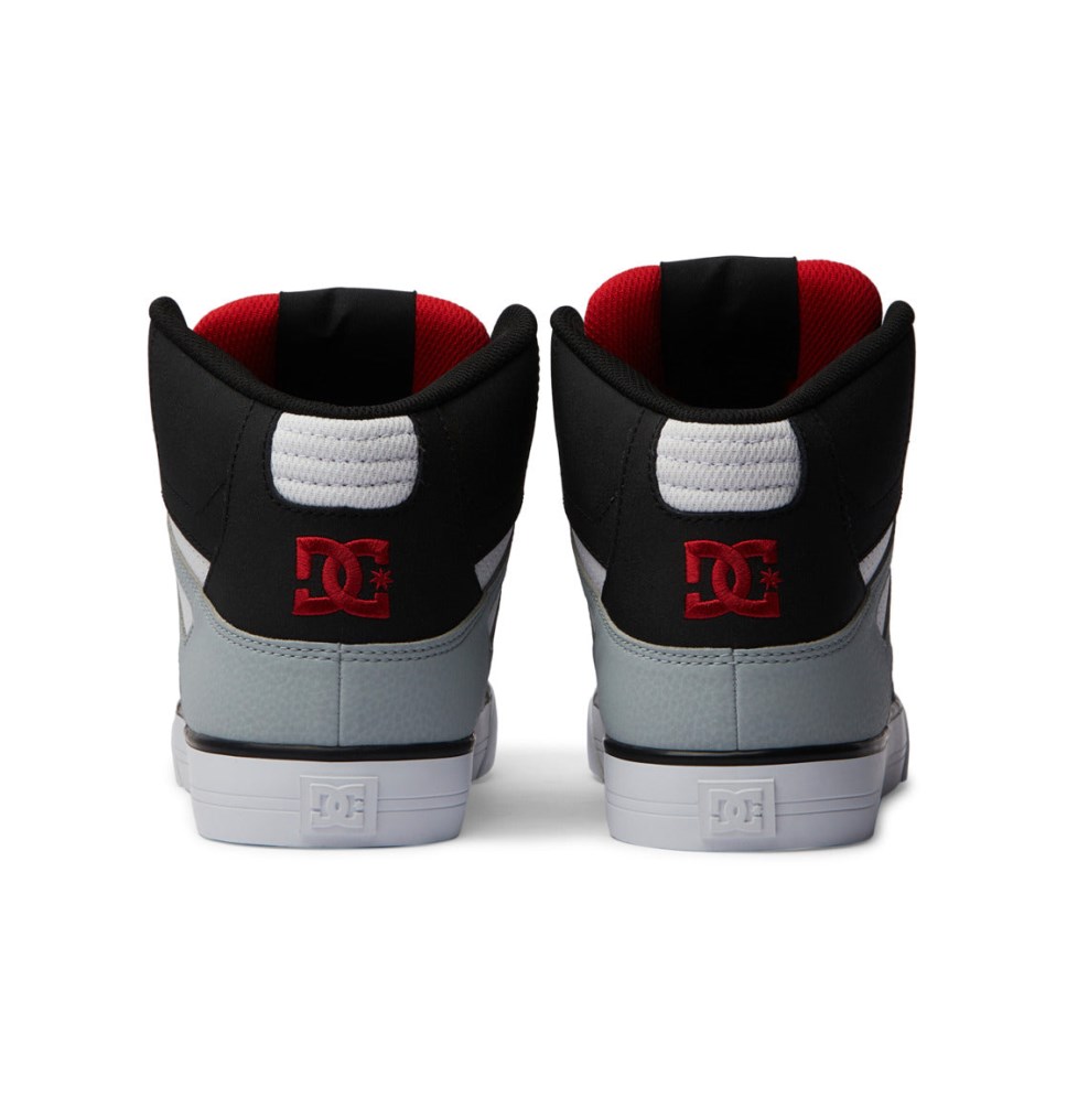 DC Pure Vysoke Tenisky Panske Čierne Siva Červené | DC Shoes Slovensko 72HVESIFO