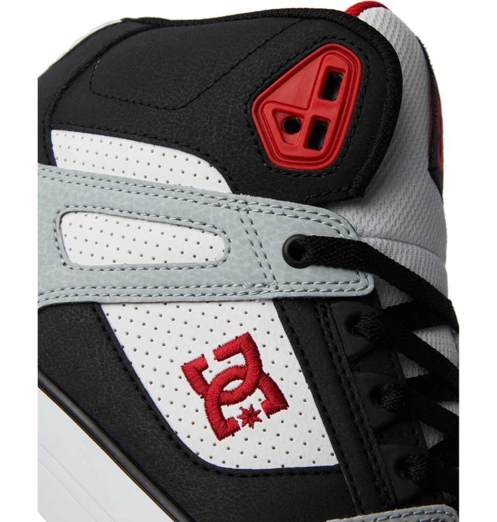 DC Pure Vysoke Tenisky Panske Čierne Siva Červené | DC Shoes Slovensko 72HVESIFO
