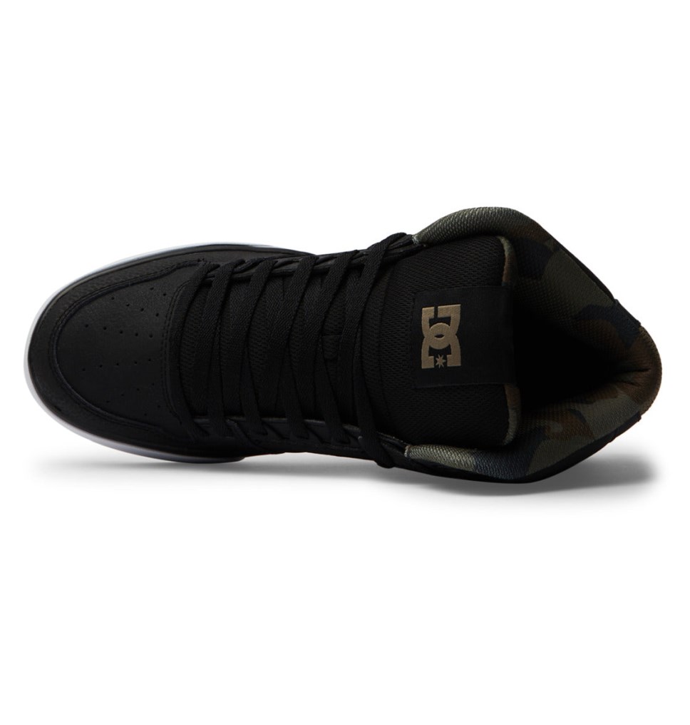 DC Pure Vysoke Tenisky Panske Čierne Zelene | DC Shoes Slovensko 30FTBNKXQ