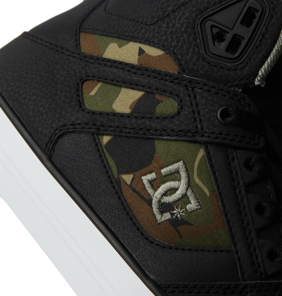 DC Pure Vysoke Tenisky Panske Čierne Zelene | DC Shoes Slovensko 30FTBNKXQ