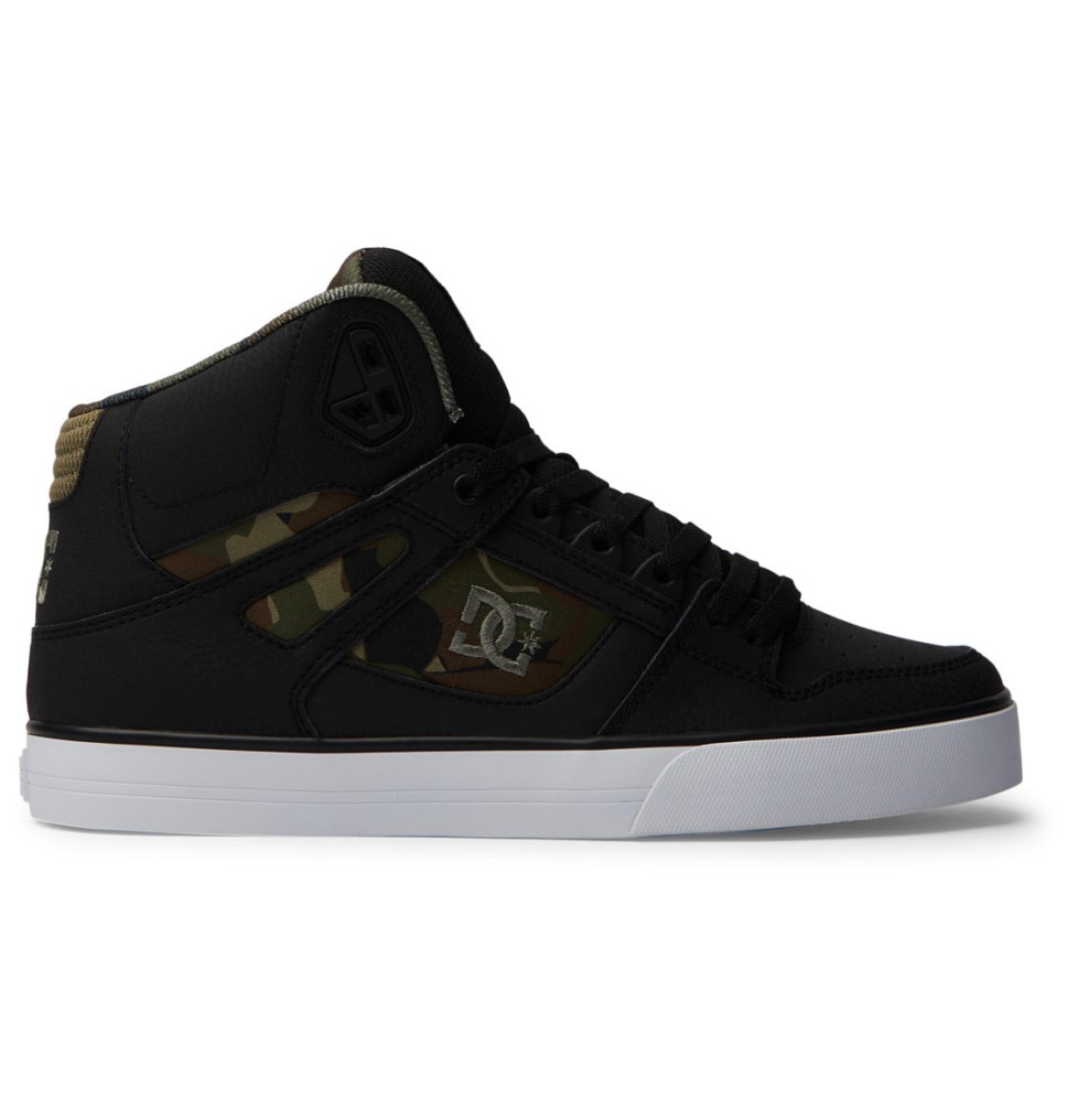 DC Pure Vysoke Tenisky Panske Čierne Zelene | DC Shoes Slovensko 30FTBNKXQ