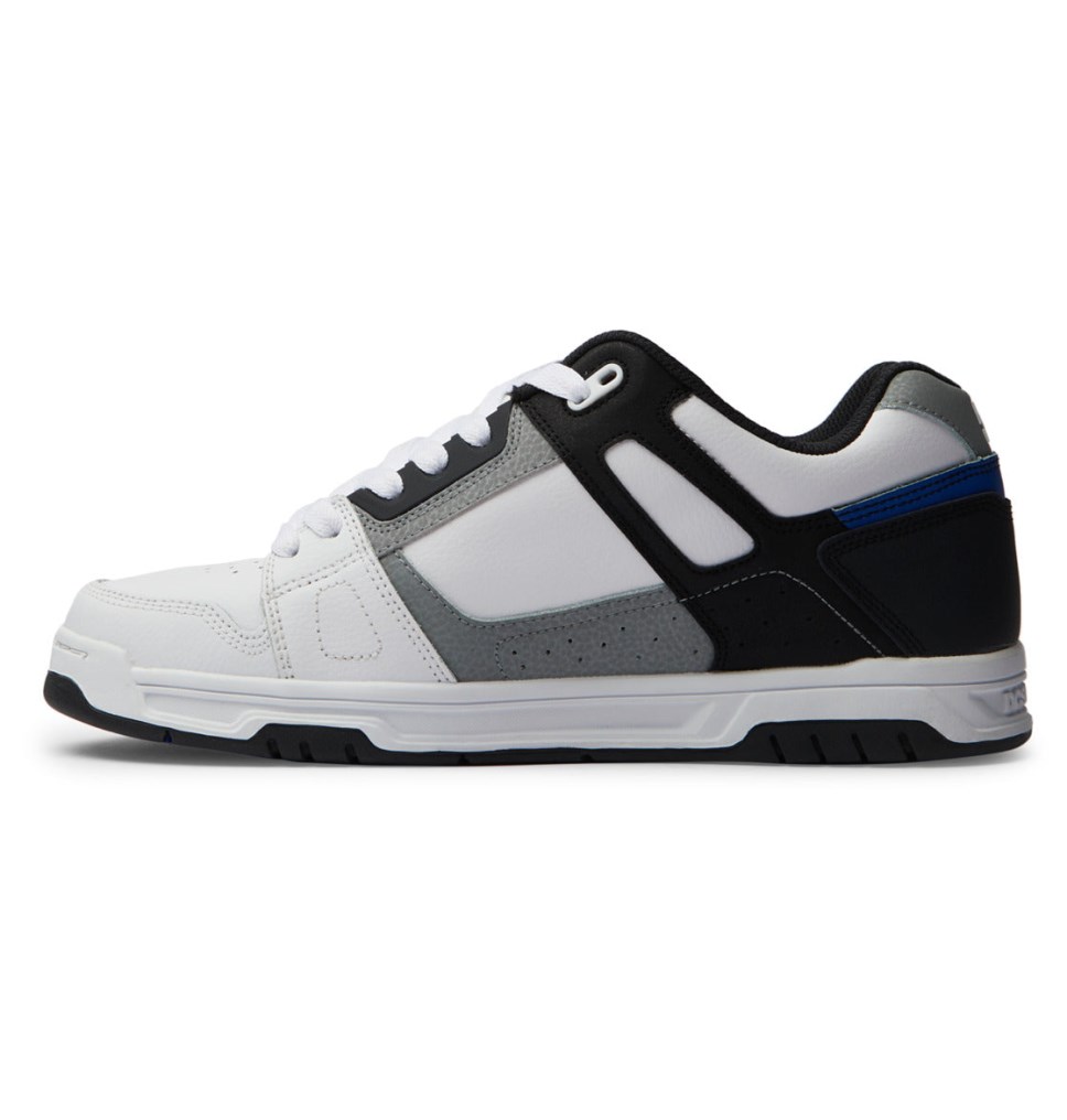 DC Stag Tenisky Panske Biele Siva Modre | DC Shoes Slovensko 17QAOKYZH
