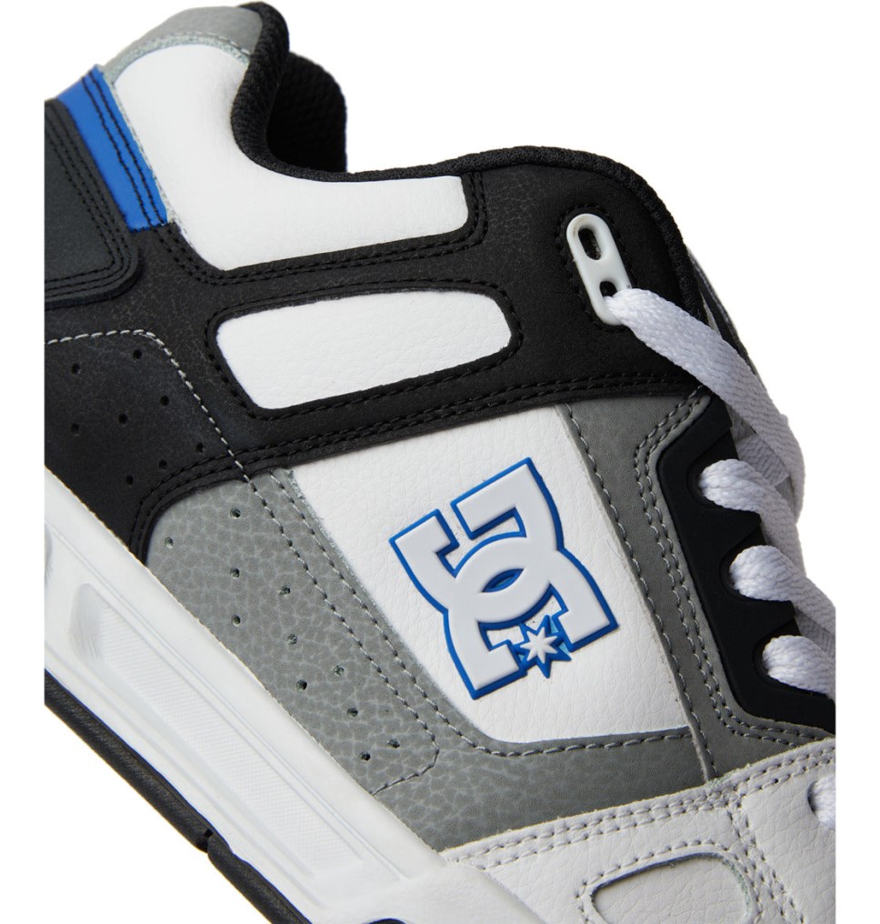 DC Stag Tenisky Panske Biele Siva Modre | DC Shoes Slovensko 17QAOKYZH