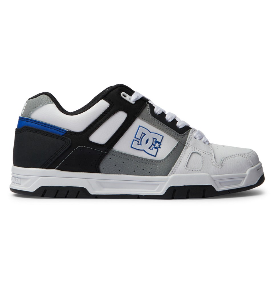 DC Stag Tenisky Panske Biele Siva Modre | DC Shoes Slovensko 17QAOKYZH
