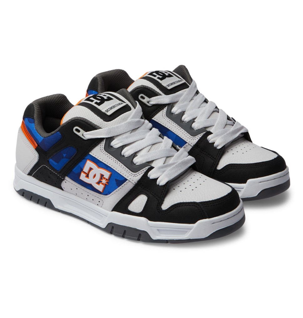DC Stag Tenisky Panske Biele Čierne Oranžové | DC Shoes Slovensko 03NWBOLQR