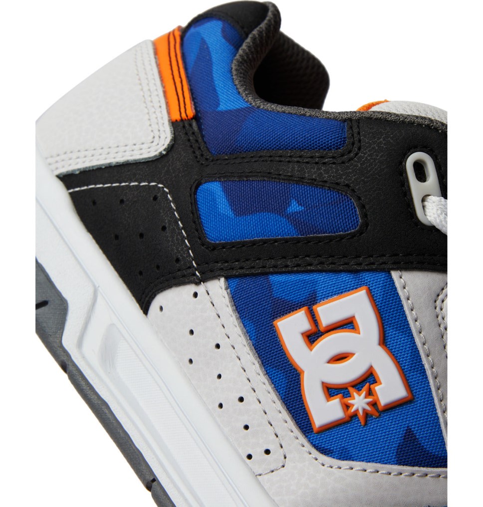 DC Stag Tenisky Panske Biele Čierne Oranžové | DC Shoes Slovensko 03NWBOLQR