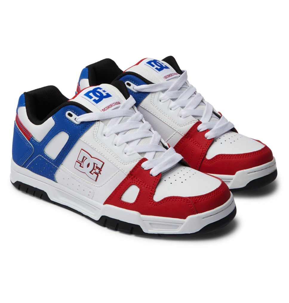 DC Stag Tenisky Panske Červené Biele Modre | DC Shoes Slovensko 04GBLVJRZ