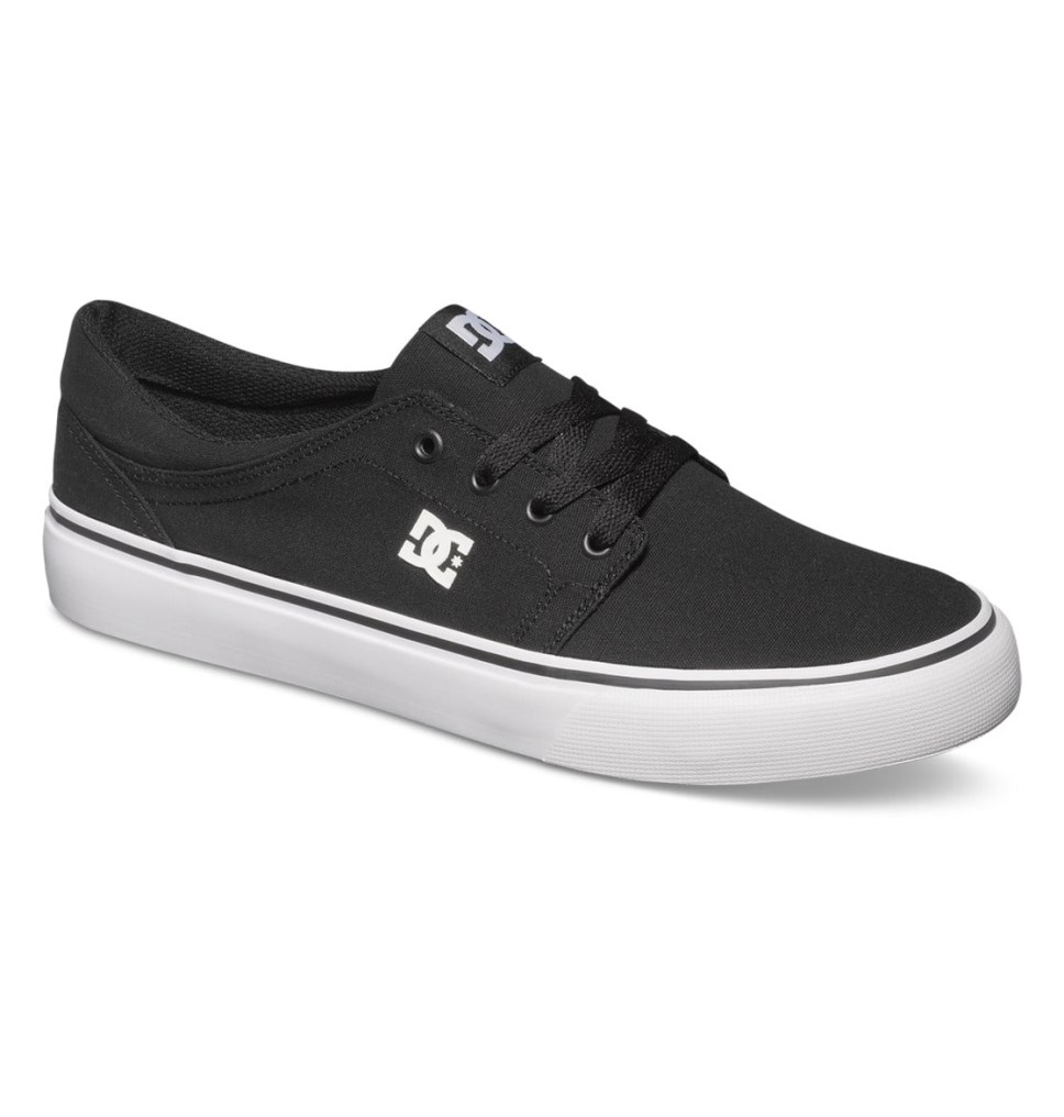 DC Trase Canvas Tenisky Panske Čierne Biele | DC Shoes Slovensko 50LDKIHMN